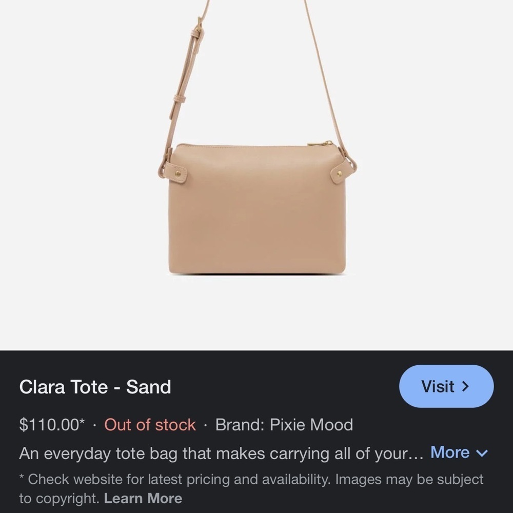 Pixie Mood Clara Tote - Sand - Picture 1 of 6